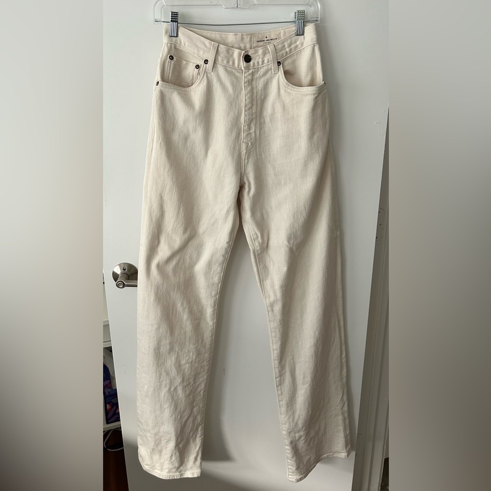 imogene + willie Cream Wide-Leg Jeans
